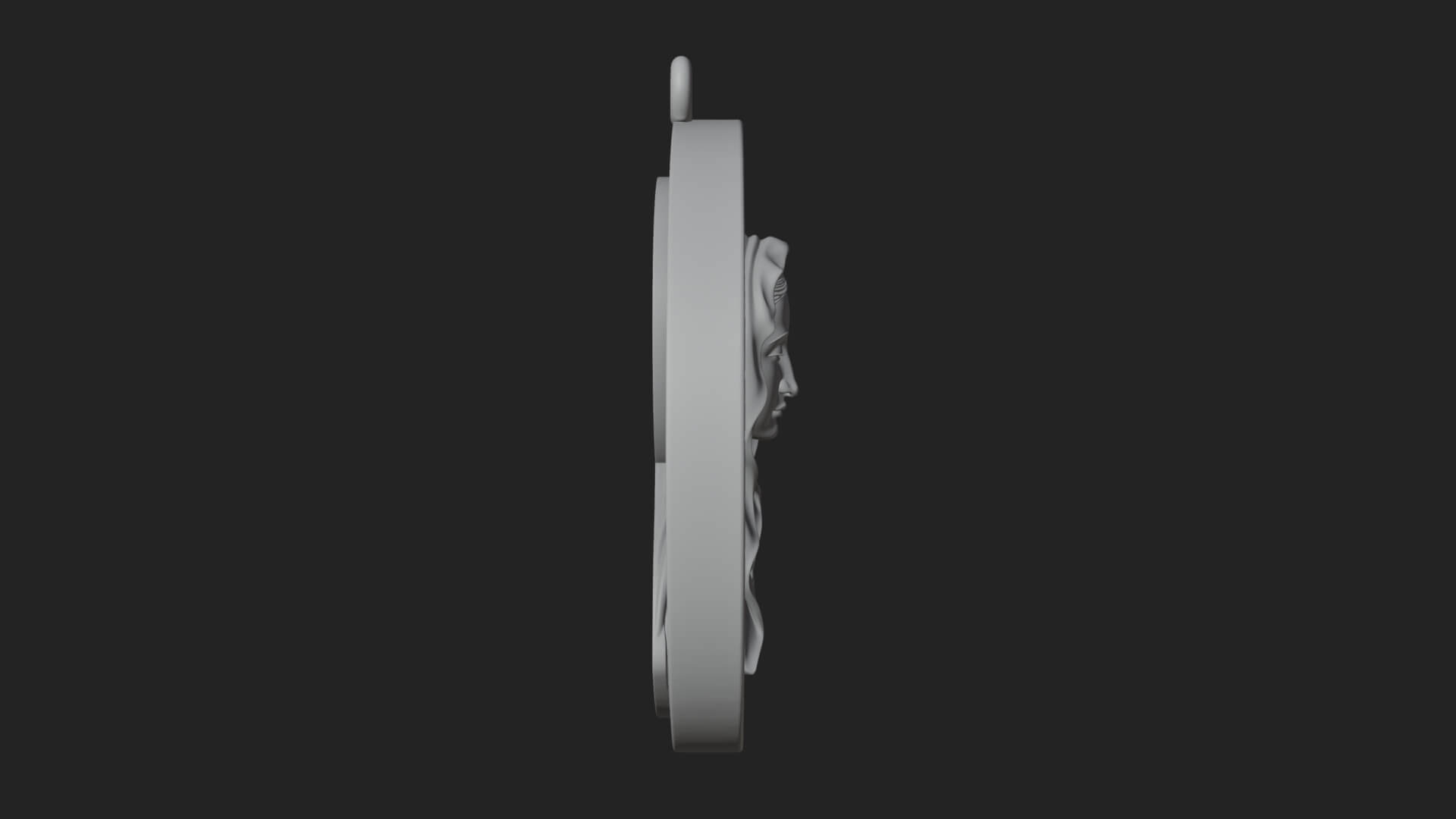 Veiled Madonna Oval Relief Plaque Design 6 3D Print Model 3D Model