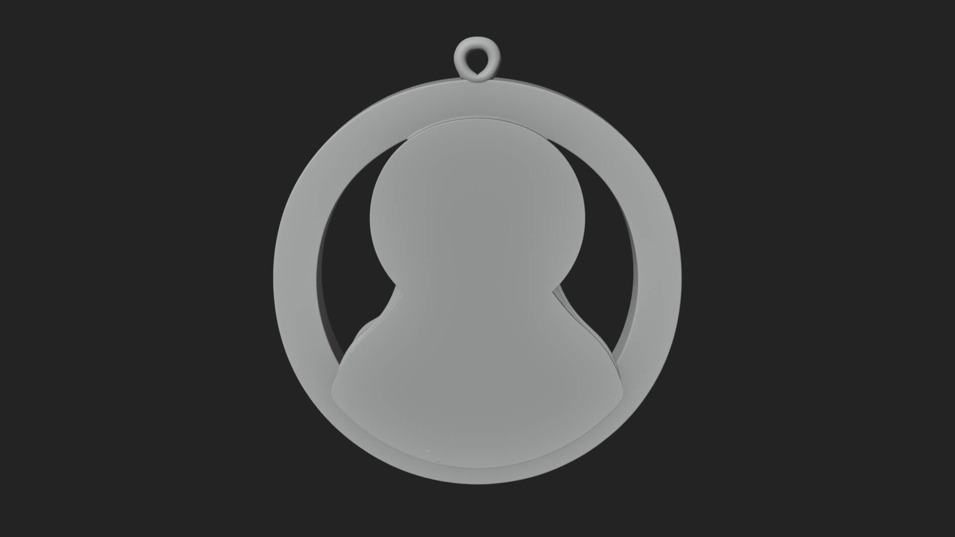 Veiled Madonna Oval Relief Plaque Design 6 3D Print Model 3D Model