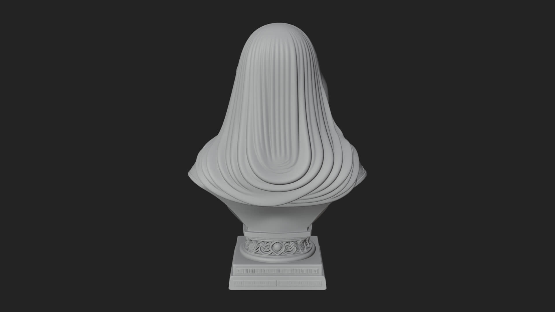 Veiled Saint Bust Statue Design 1 3D Print Model 3D Model