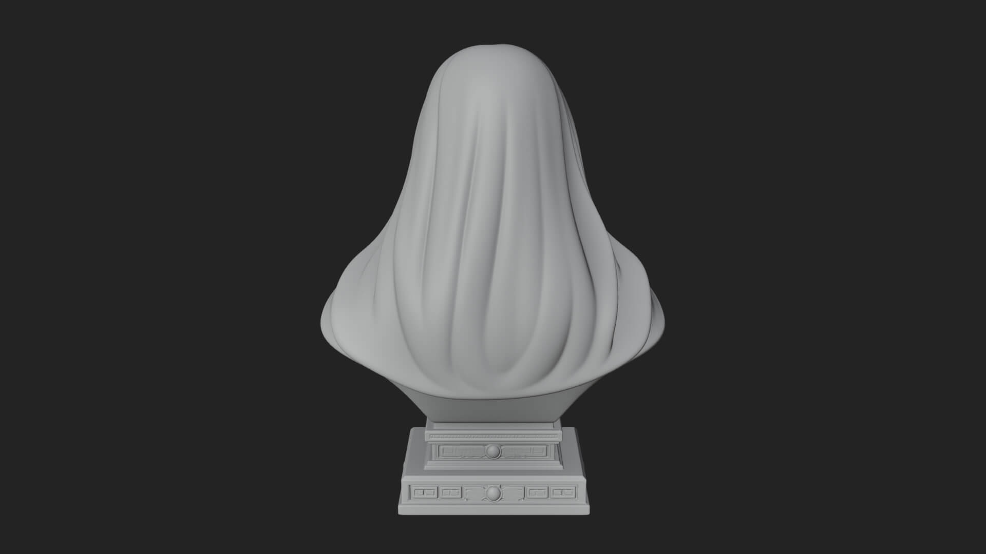 Veiled Saint Bust Statue Design 2 3D Print Model 3D Model