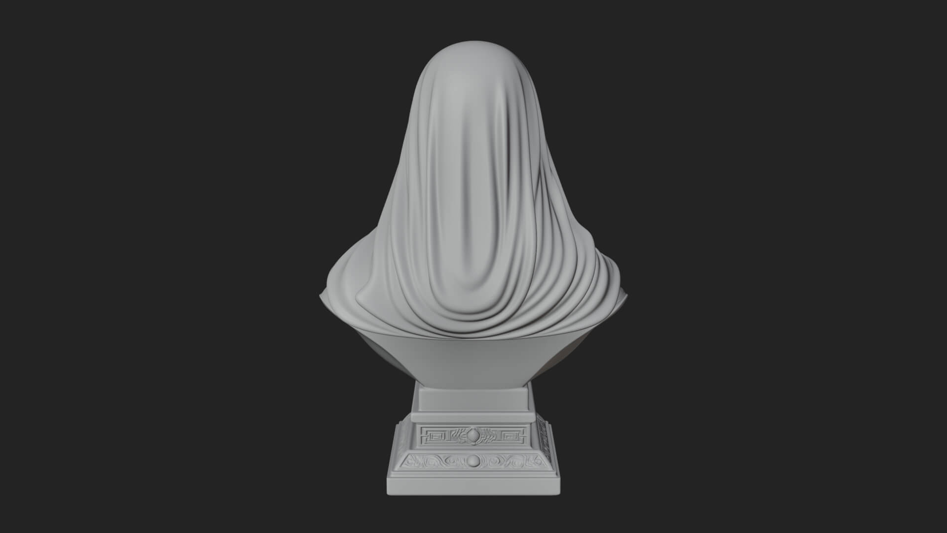 Veiled Saint Bust Statue Design 3 3D Print Model 3D Model