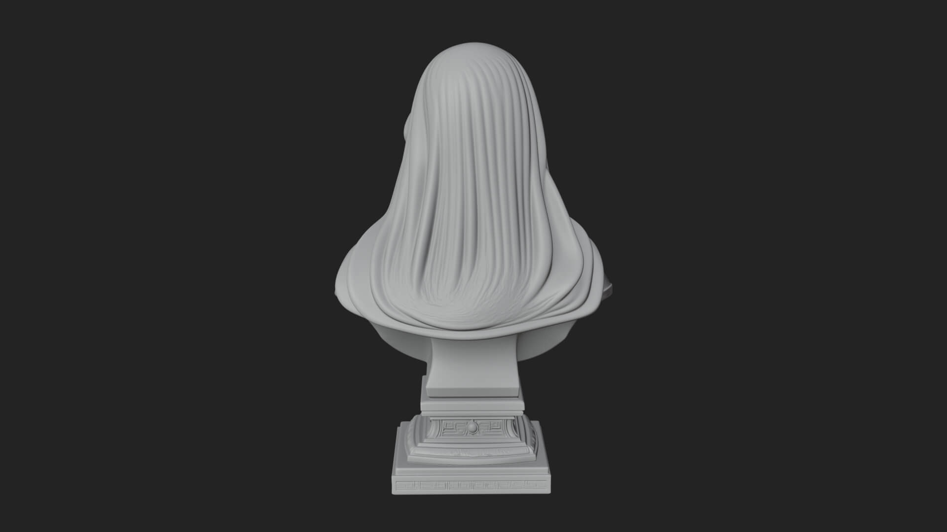 Veiled Saint Bust Statue Design 4 3D Print Model 3D Model
