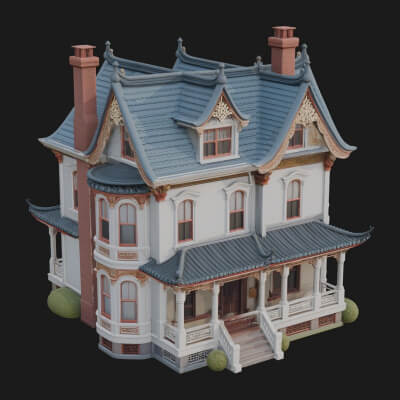 Victorian House Design 1 3D Print Model