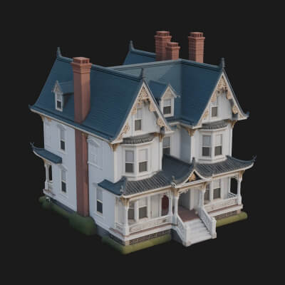 Victorian House Design 2 3D Print Model