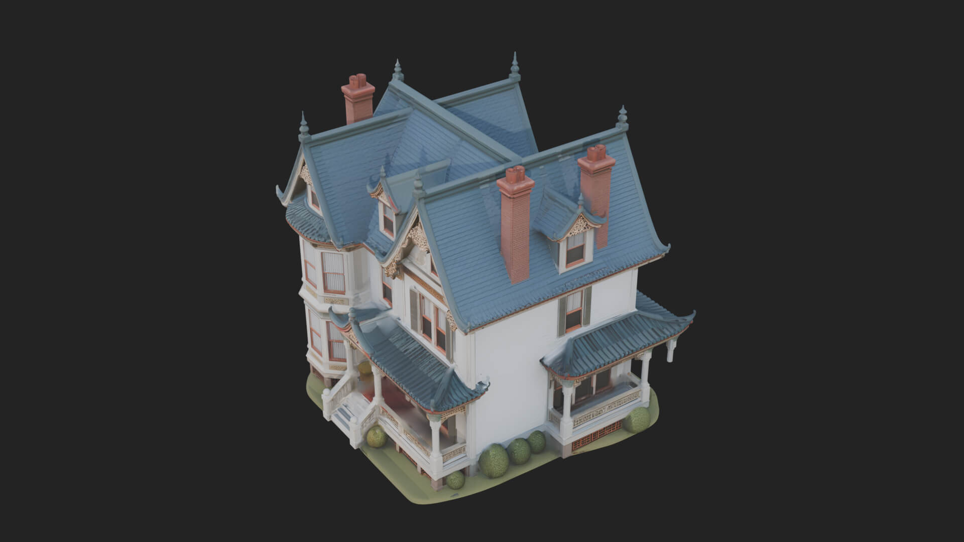 Victorian House Design 4 3D Print Model 3D Model