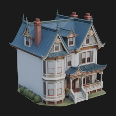 Victorian House Design 4 3D Print Model