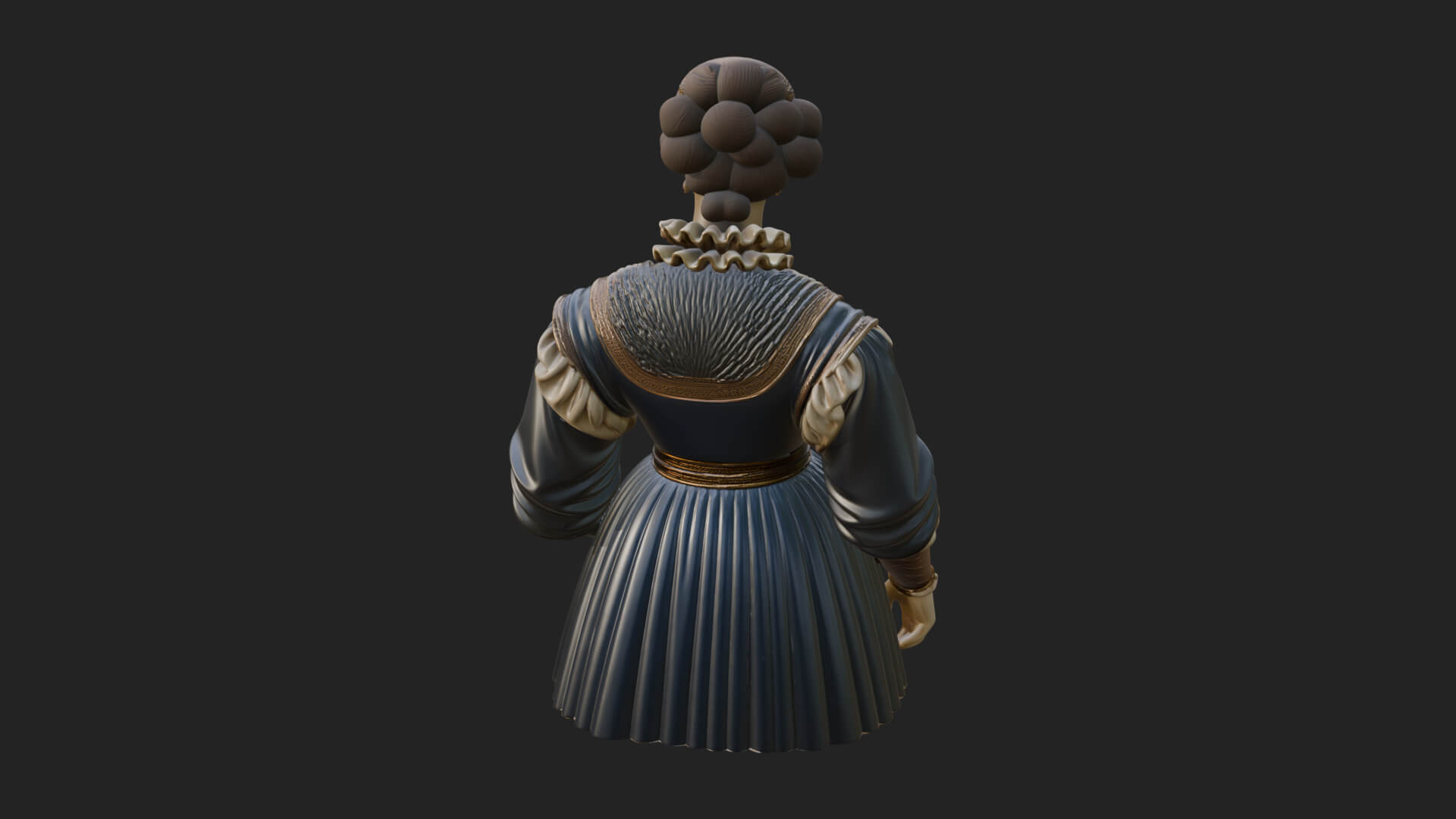 Victorian Lady Gown Statue Design 8 3D Print Model 3D Model