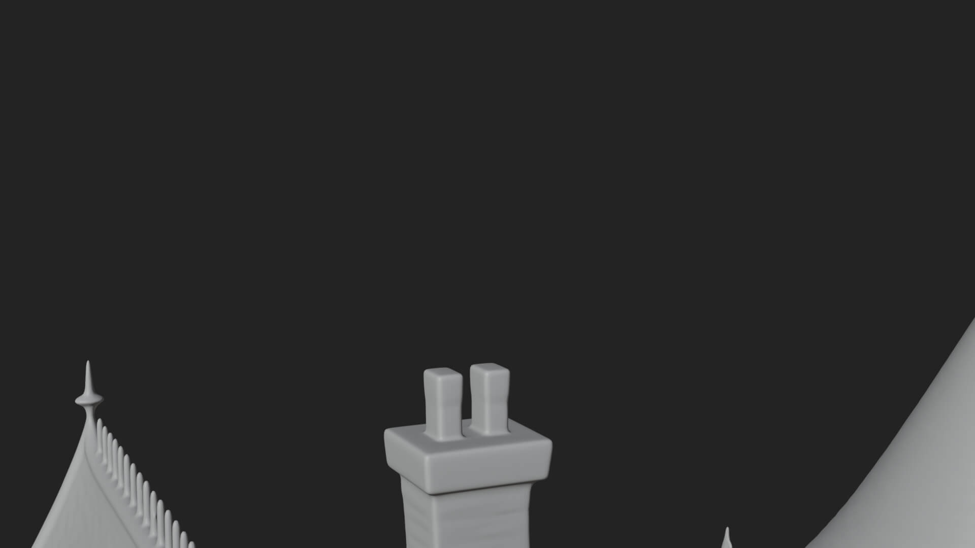 Victorian Spire Mansion Model Design 6 3D Print Model 3D Model