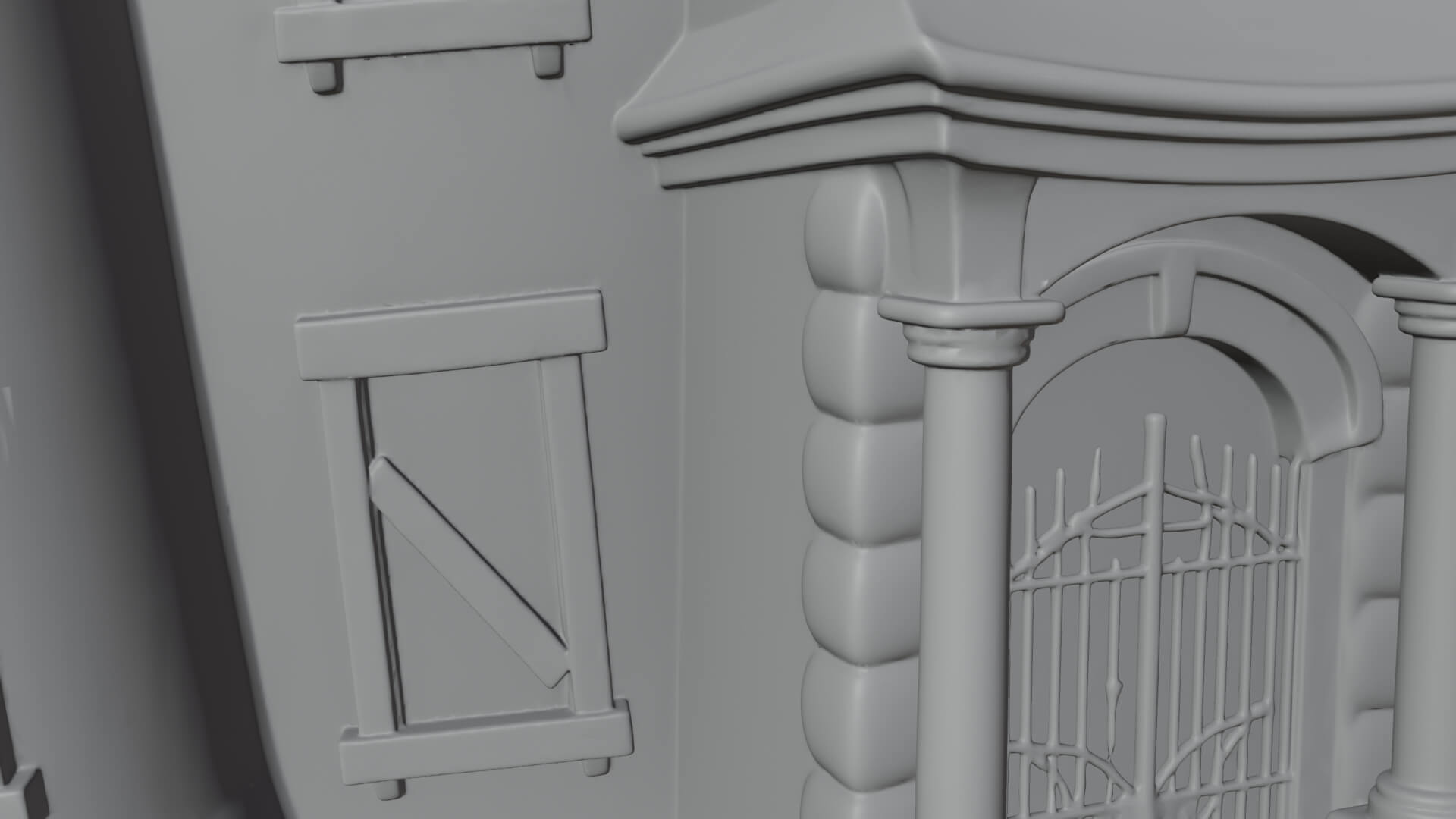 Victorian Spire Mansion Model Design 8 3D Print Model 3D Model