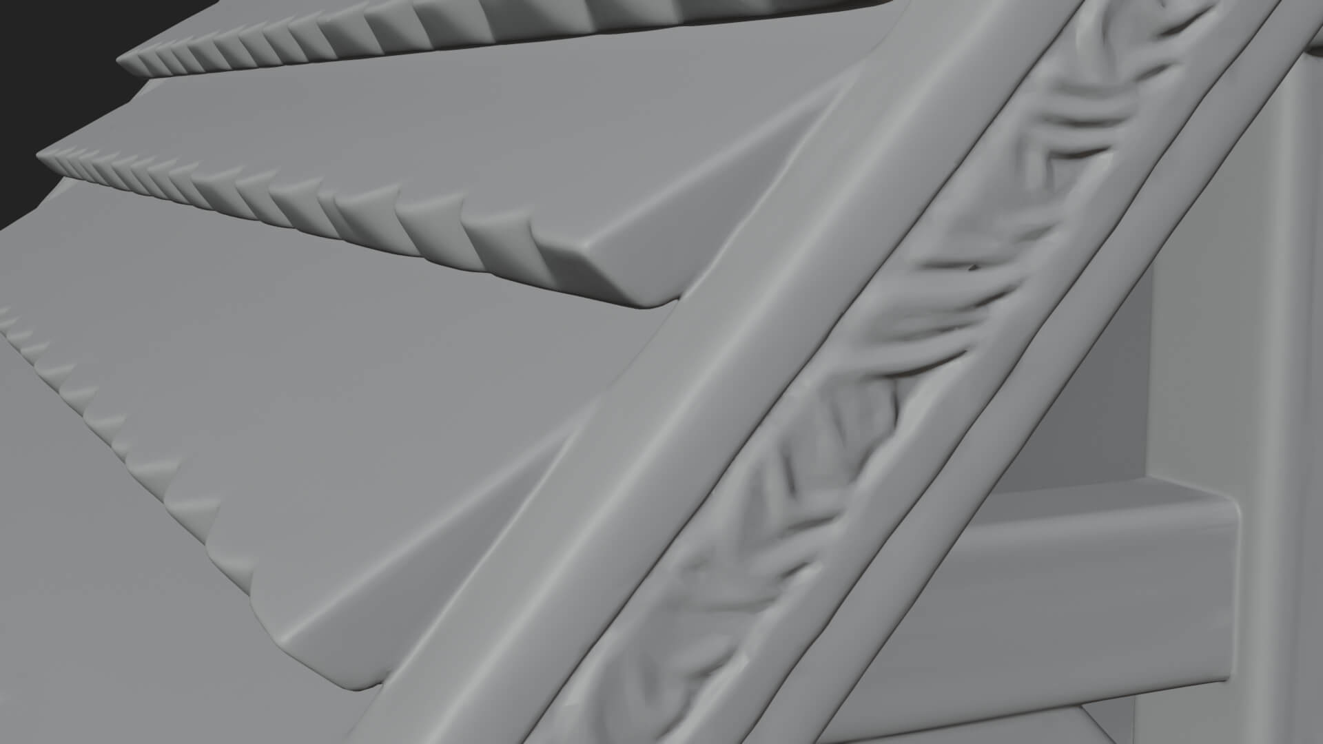 Viking Stave Hall Temple Design 2 3D Print Model 3D Model