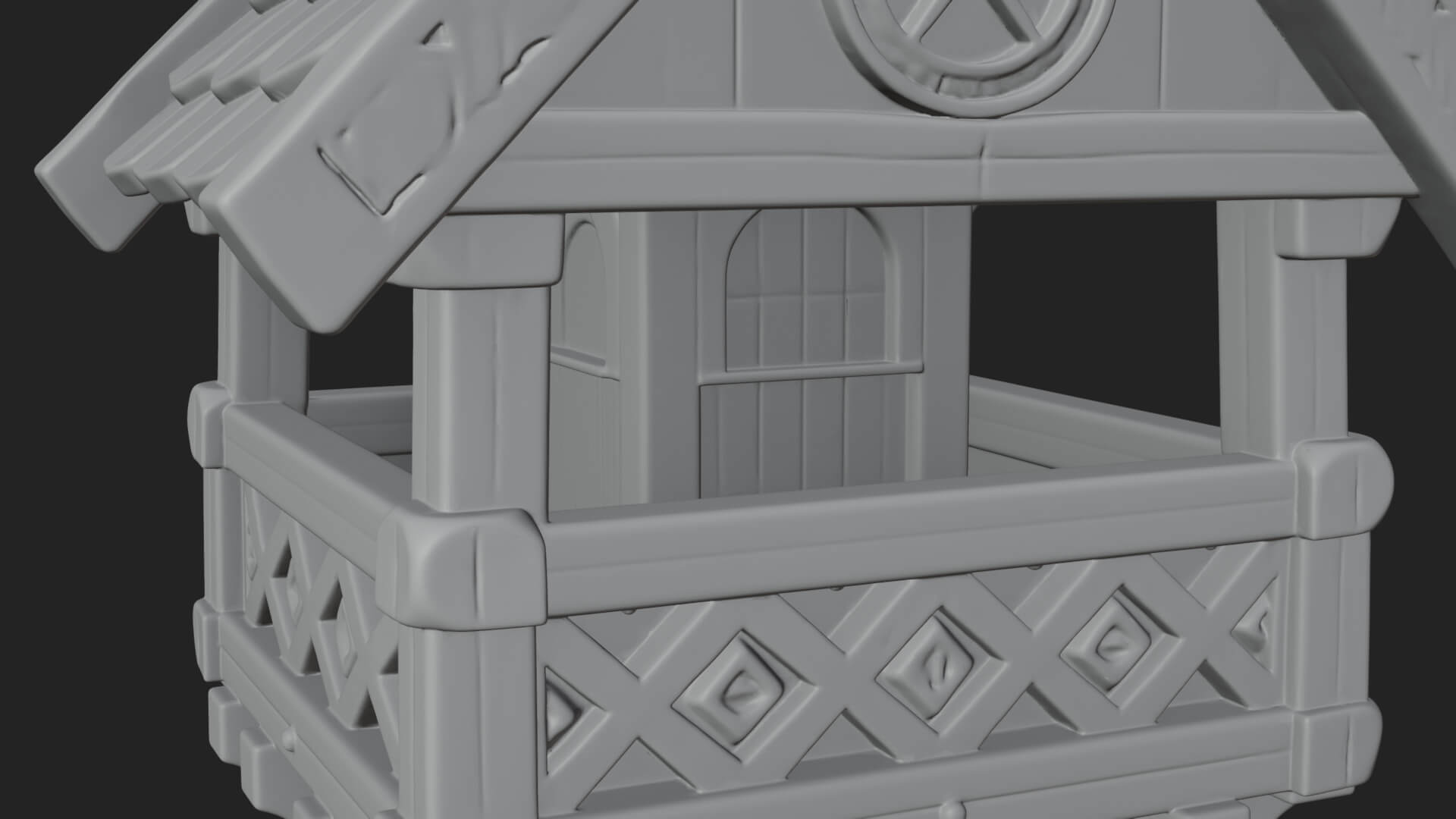 Viking Timber Watchtower Design 1 3D Print Model 3D Model
