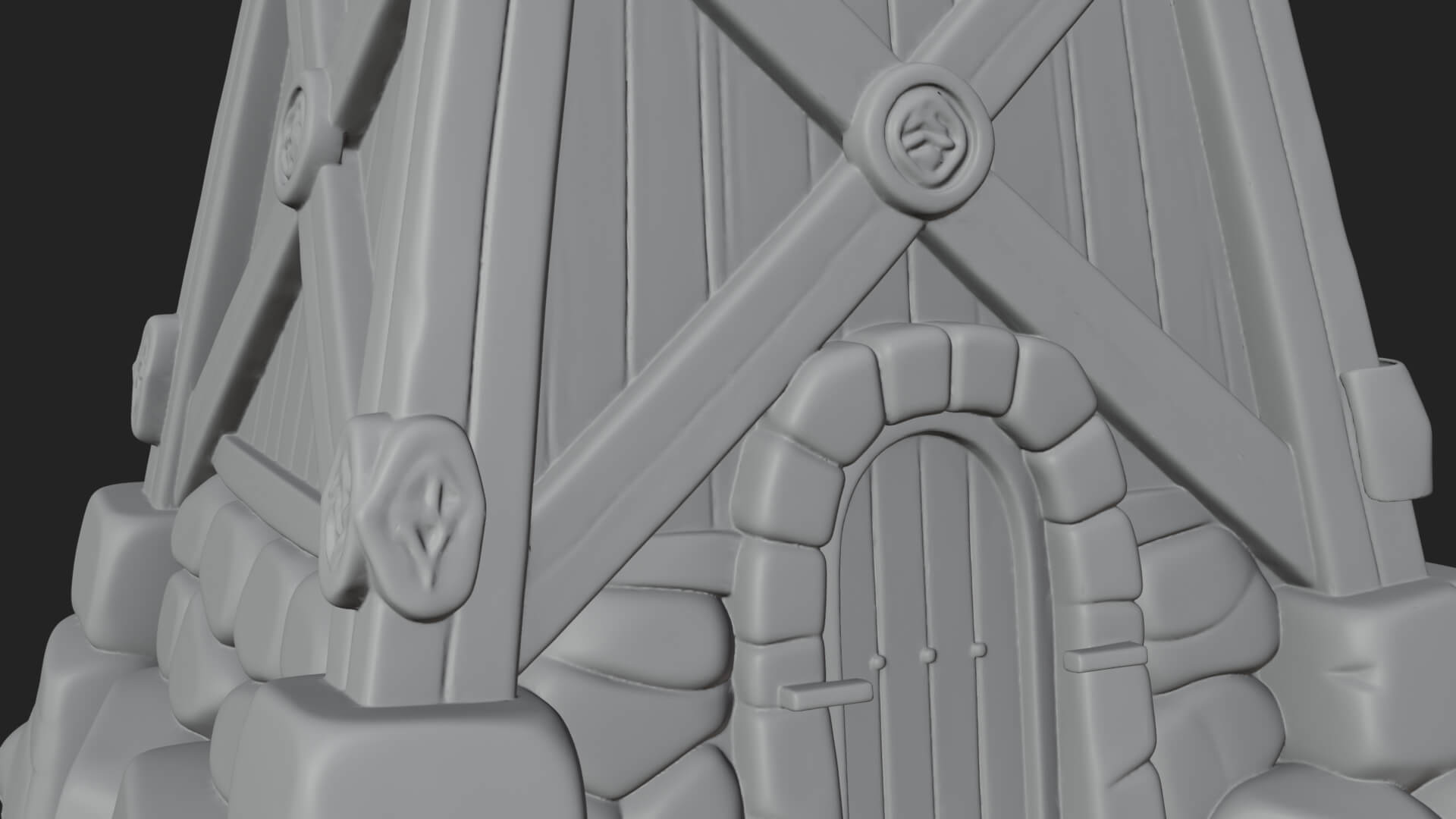 Viking Timber Watchtower Design 1 3D Print Model 3D Model