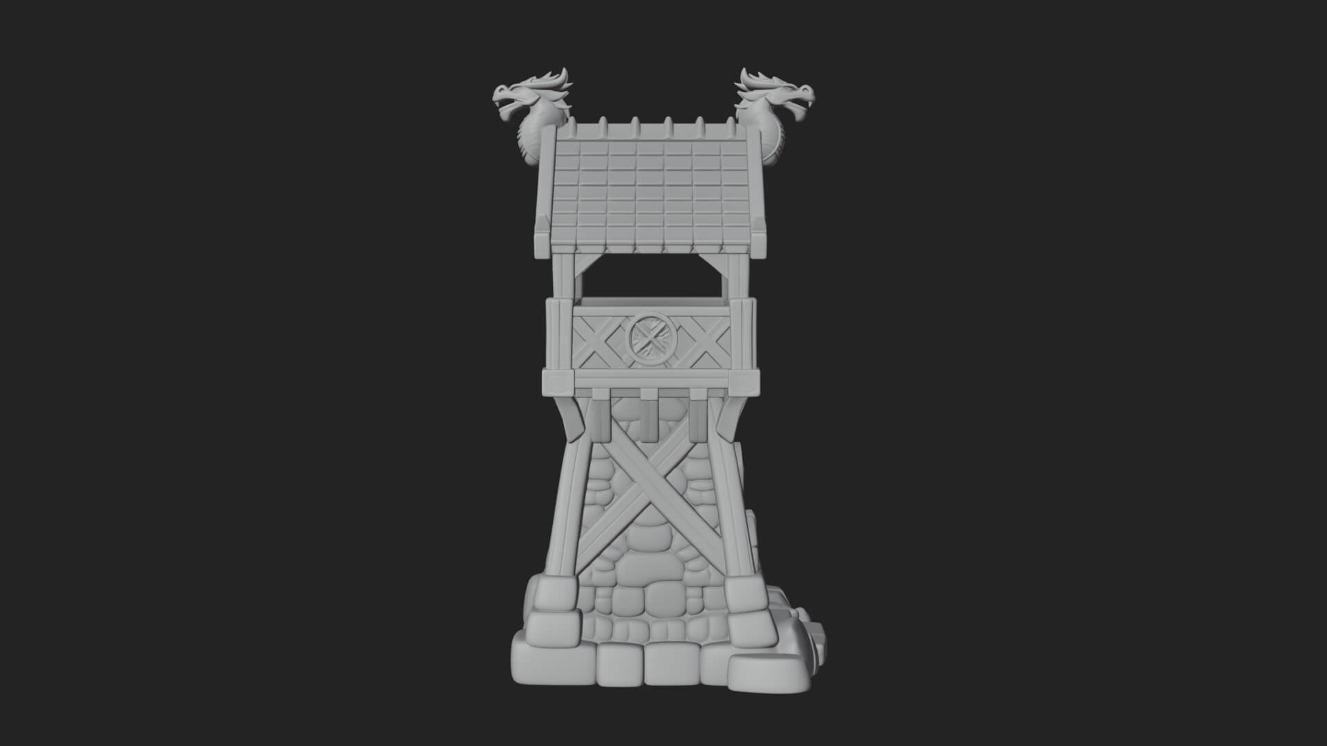 Viking Timber Watchtower Design 2 3D Print Model 3D Model