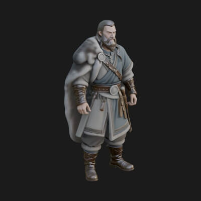 Viking Warrior Statue Design 10 3D Print Model