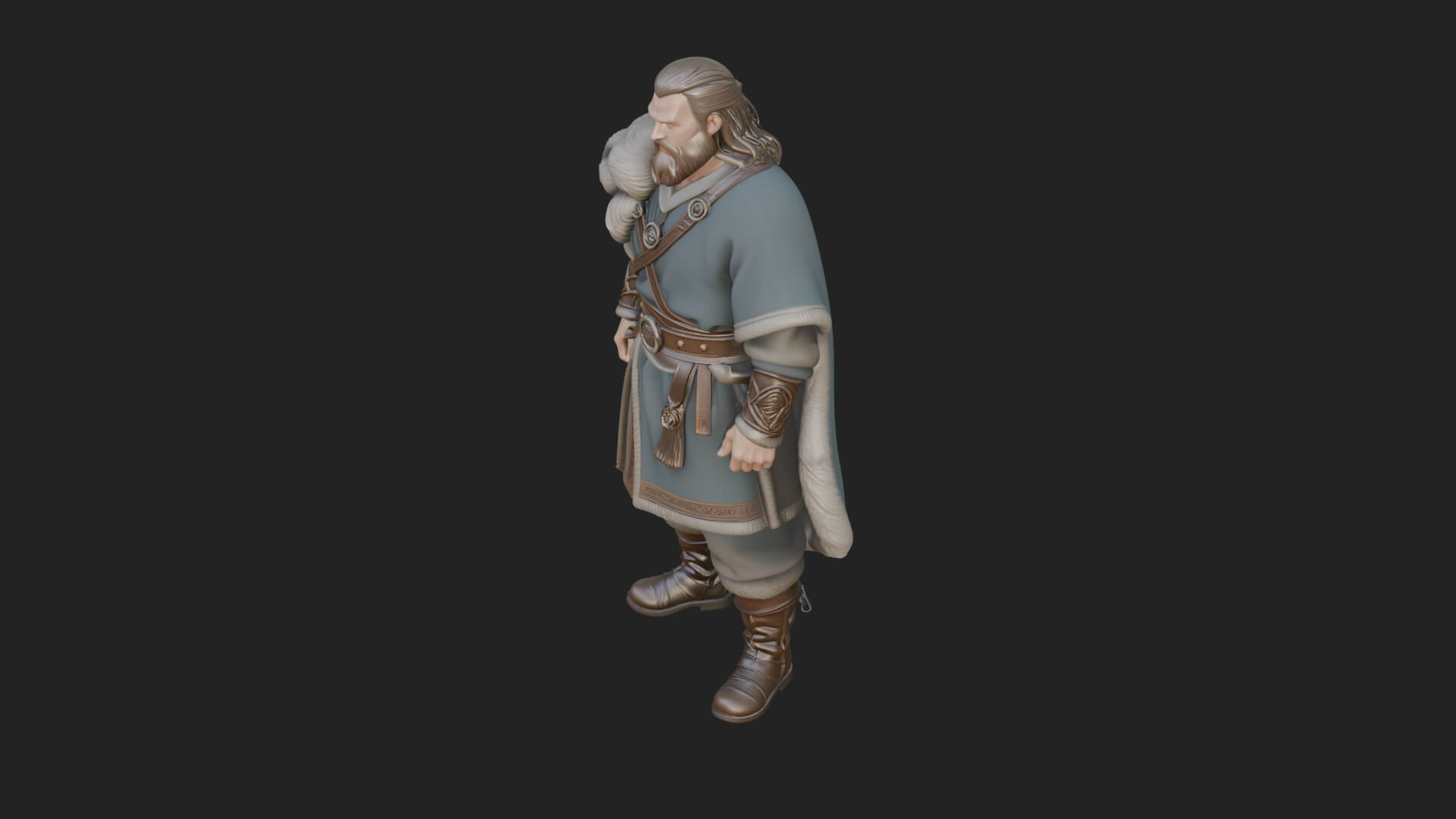 Viking Warrior Statue Design 11 3D Print Model 3D Model