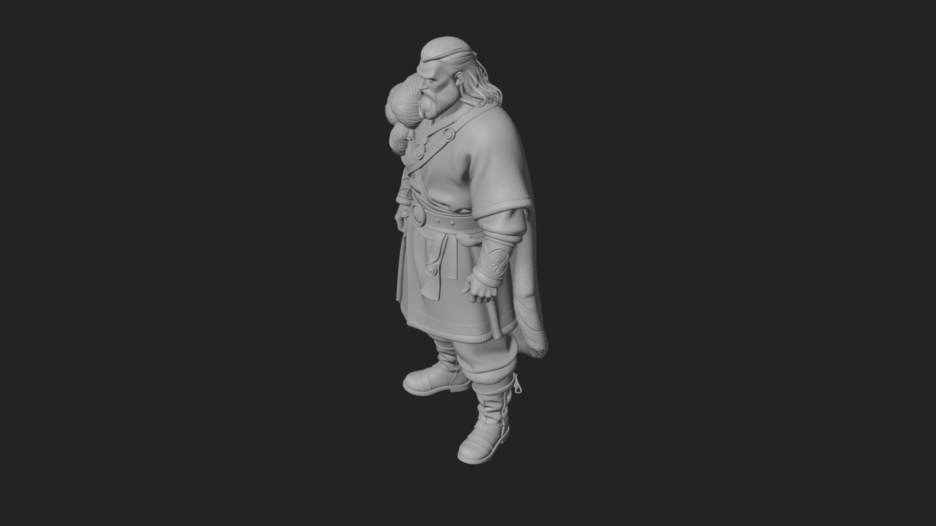 Viking Warrior Statue Design 11 3D Print Model 3D Model