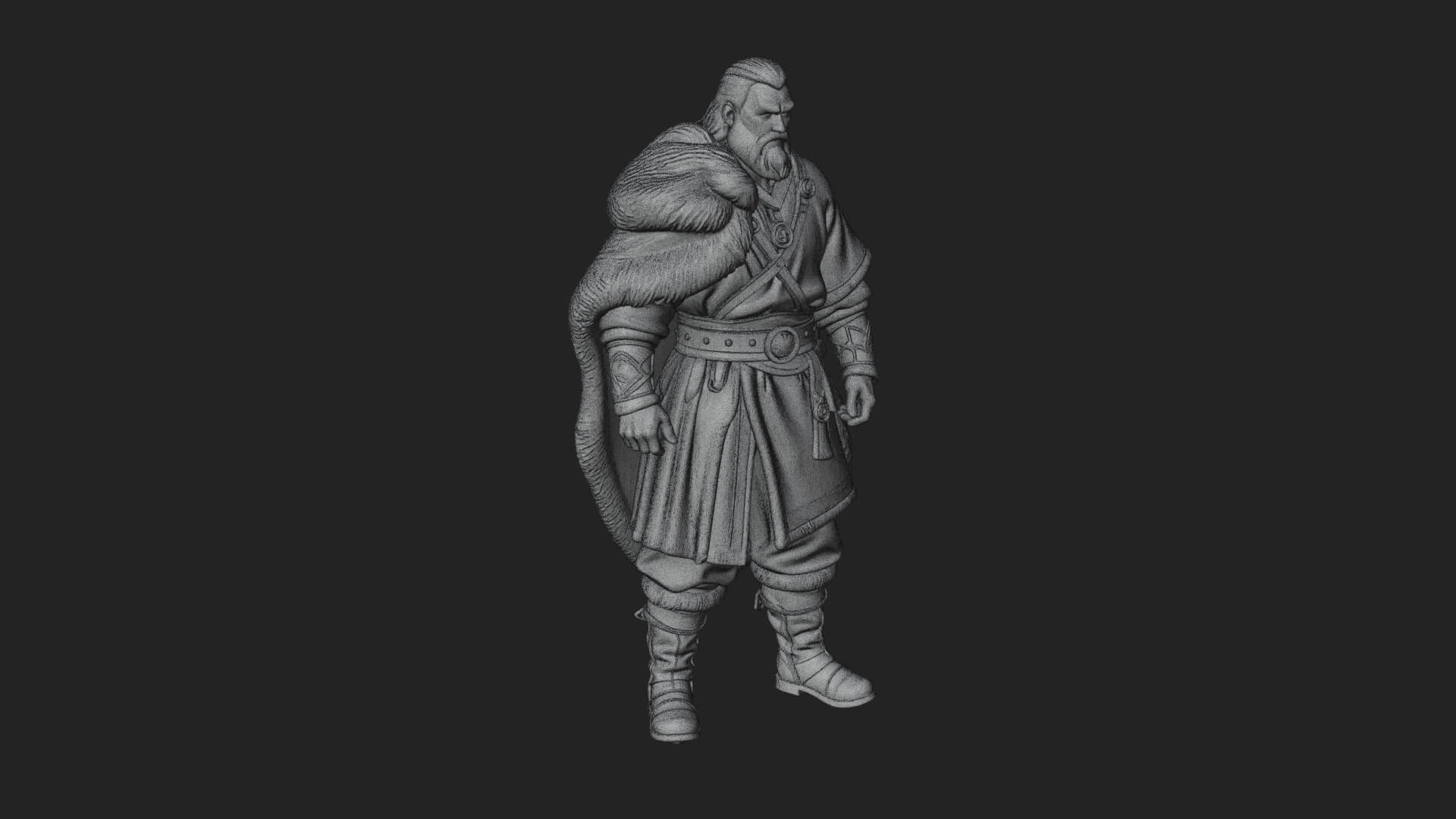 Viking Warrior Statue Design 11 3D Print Model 3D Model
