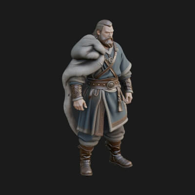Viking Warrior Statue Design 11 3D Print Model