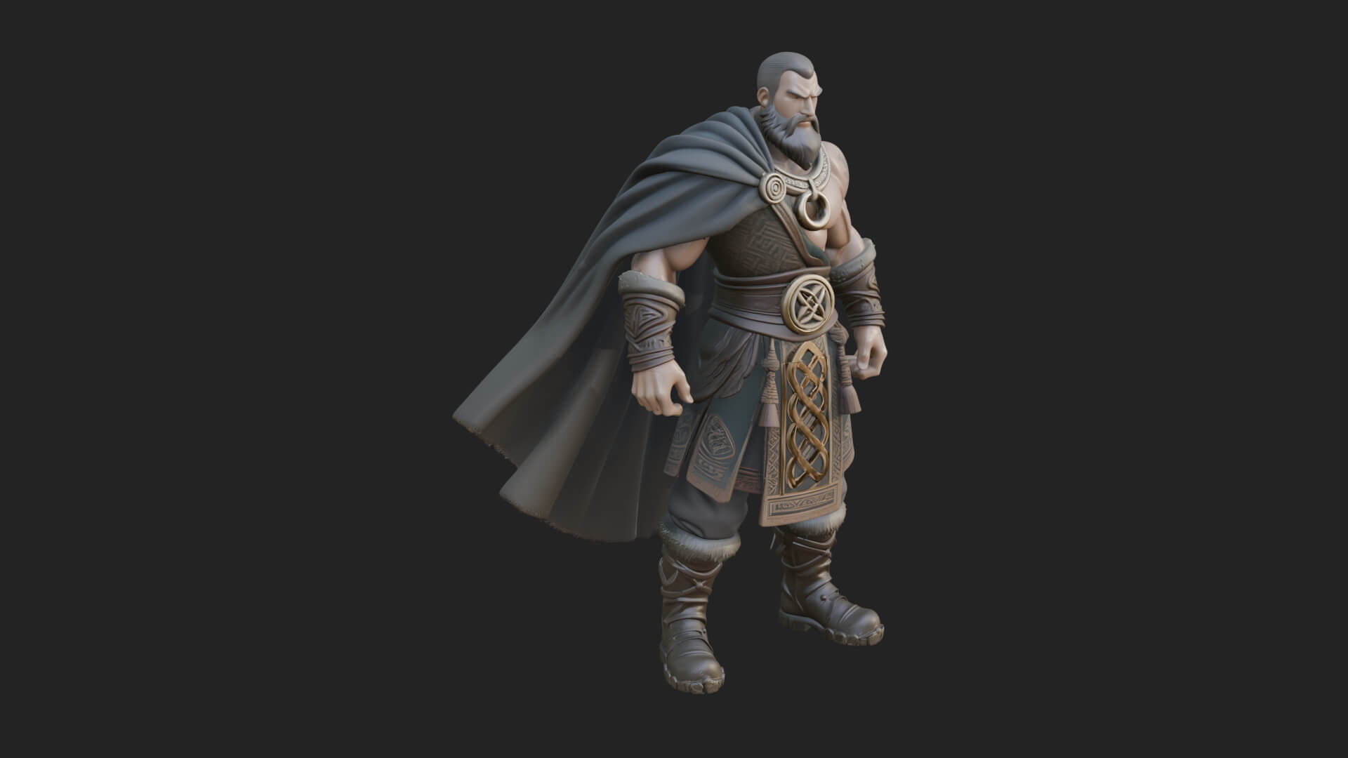 Viking Warrior Statue Design 12 3D Print Model 3D Model