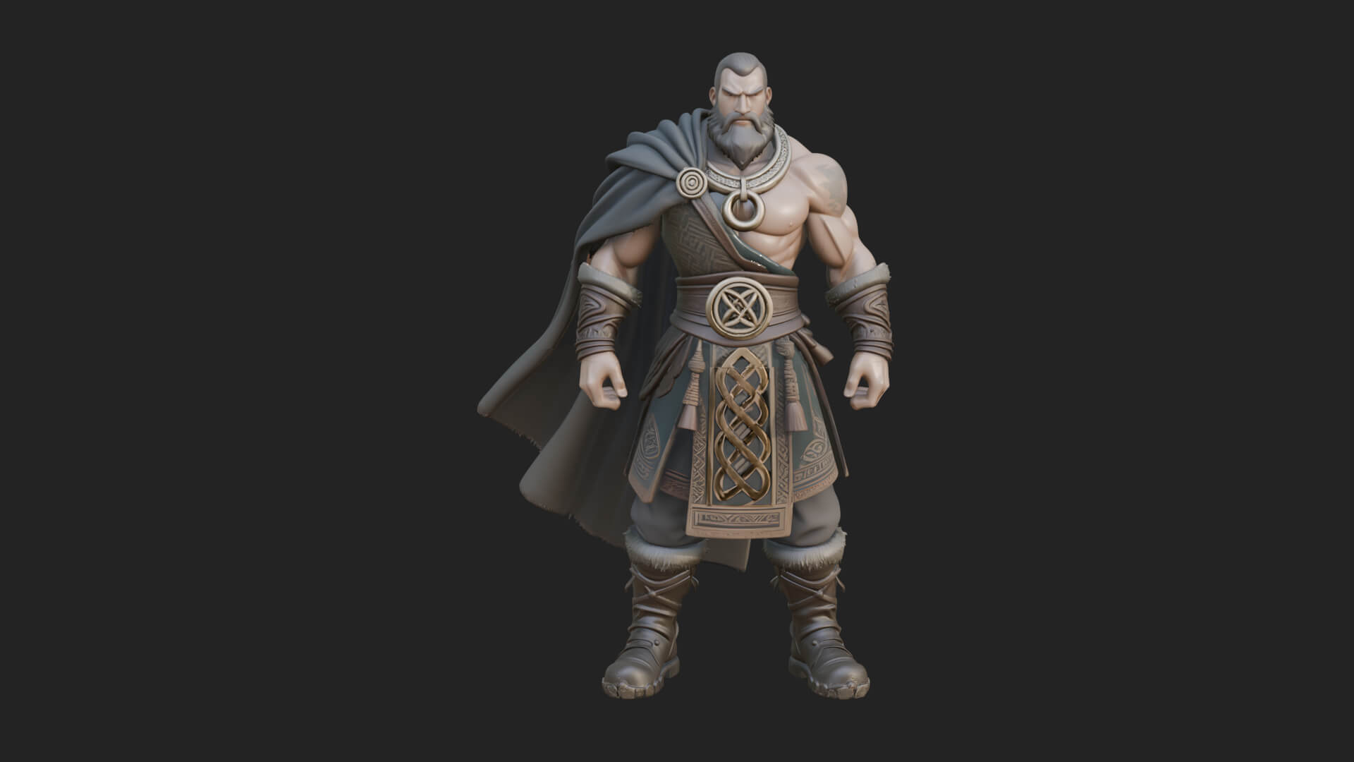Viking Warrior Statue Design 12 3D Print Model 3D Model