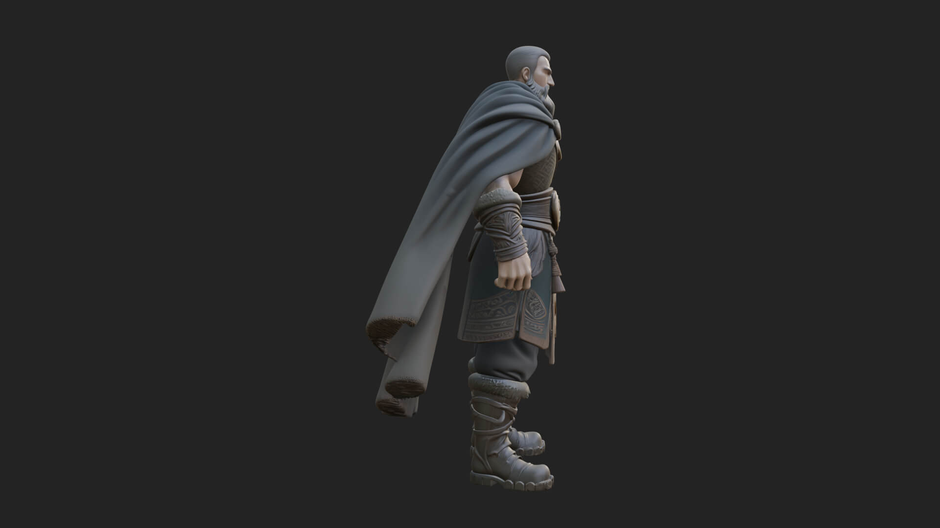 Viking Warrior Statue Design 12 3D Print Model 3D Model