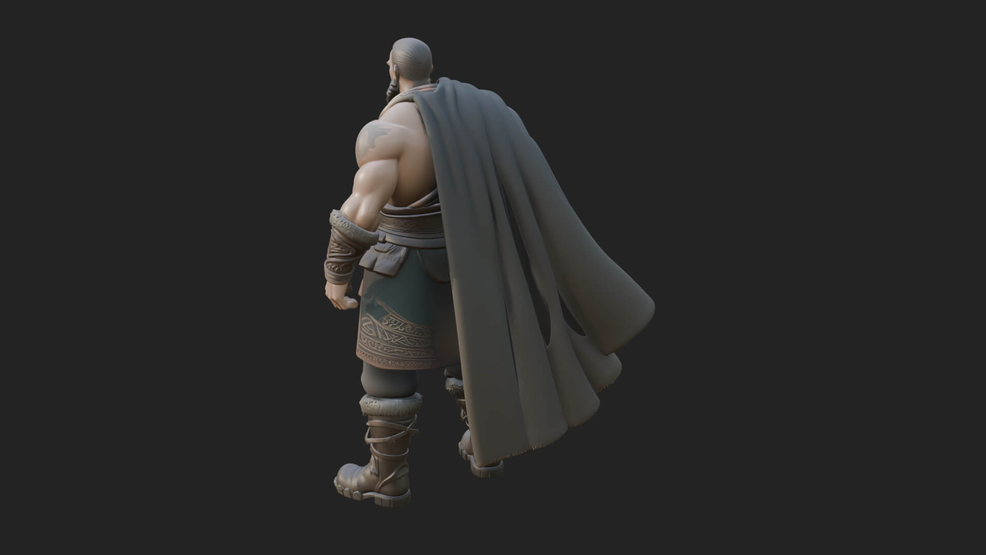 Viking Warrior Statue Design 12 3D Print Model 3D Model