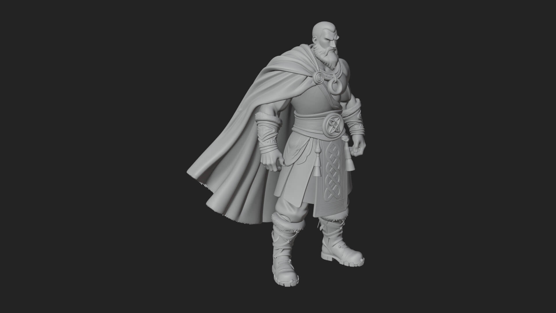 Viking Warrior Statue Design 12 3D Print Model 3D Model