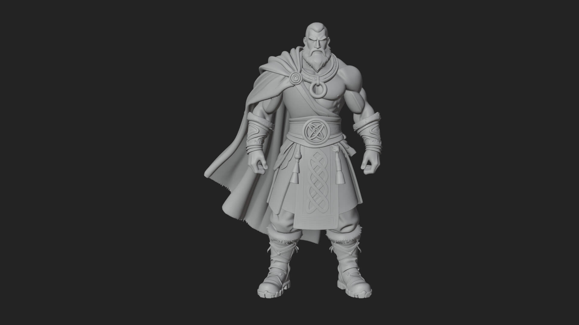 Viking Warrior Statue Design 12 3D Print Model 3D Model