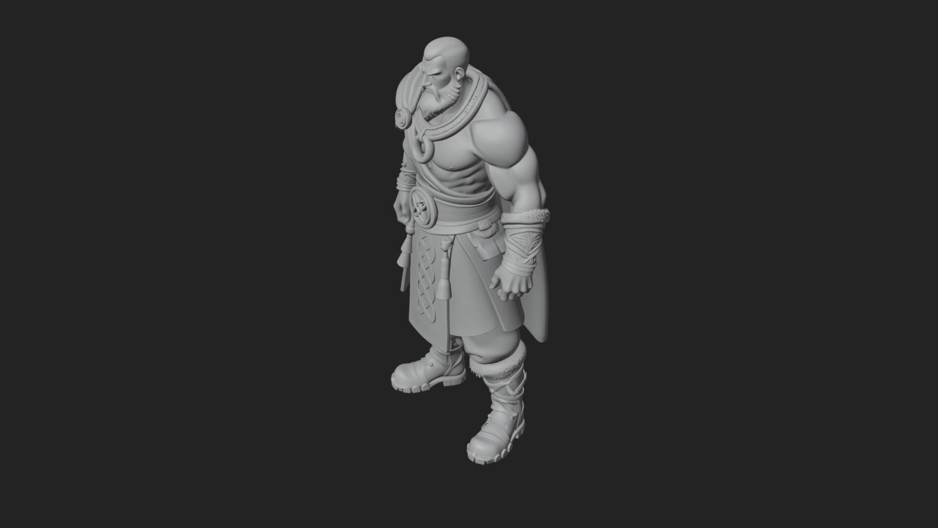 Viking Warrior Statue Design 12 3D Print Model 3D Model
