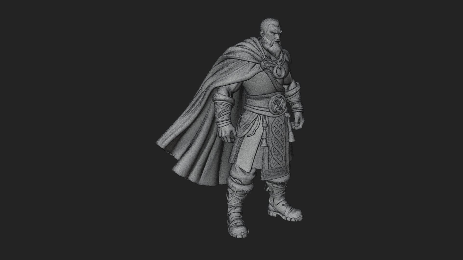 Viking Warrior Statue Design 12 3D Print Model 3D Model