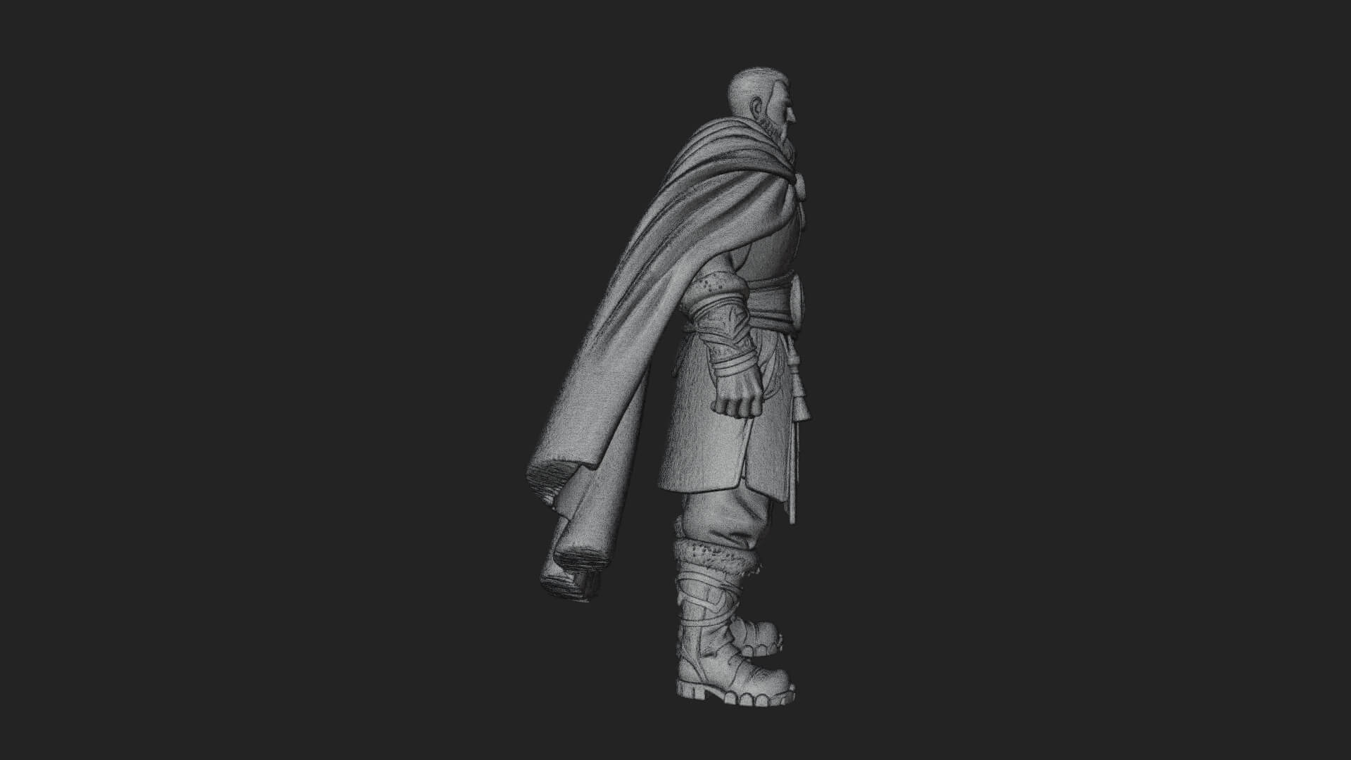 Viking Warrior Statue Design 12 3D Print Model 3D Model