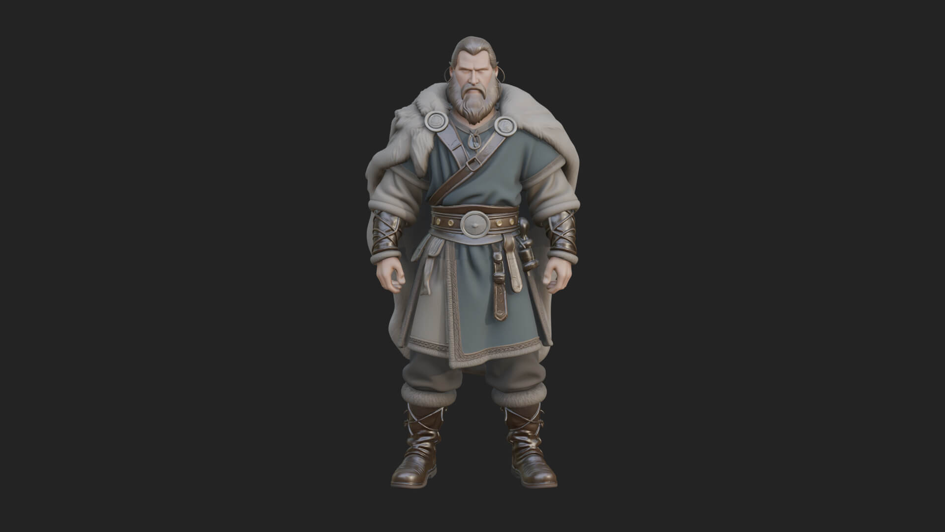 Viking Warrior Statue Design 5 3D Print Model 3D Model