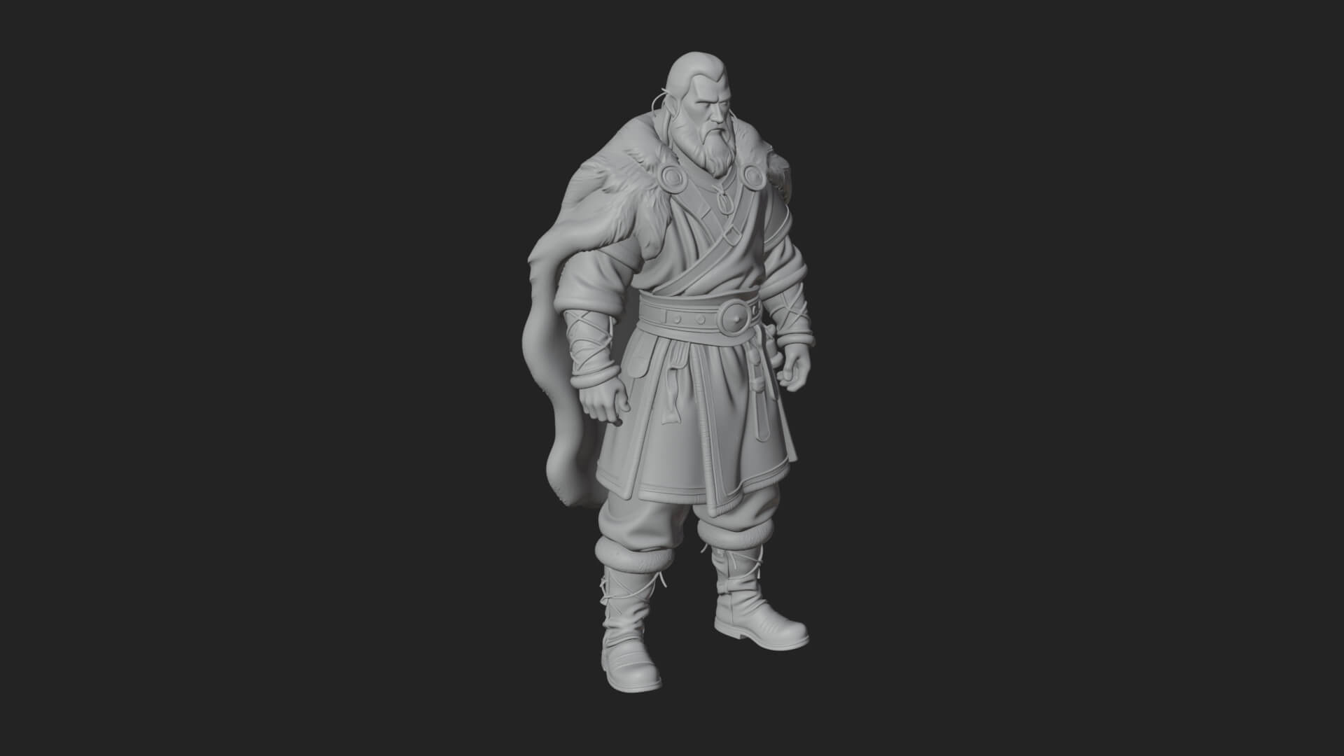Viking Warrior Statue Design 5 3D Print Model 3D Model