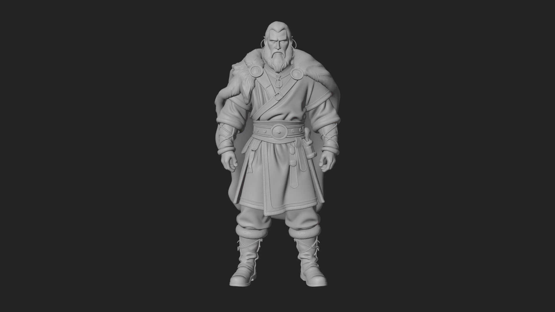 Viking Warrior Statue Design 5 3D Print Model 3D Model