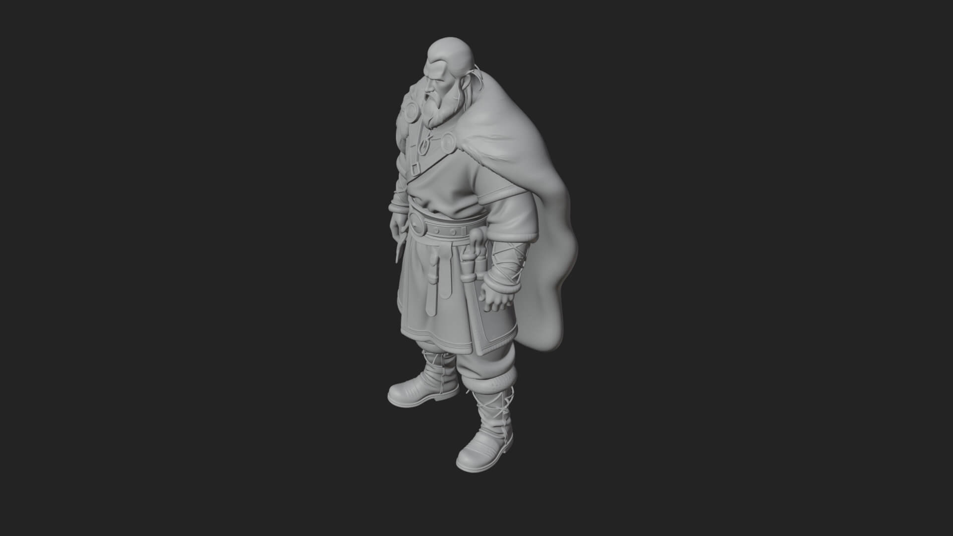 Viking Warrior Statue Design 5 3D Print Model 3D Model