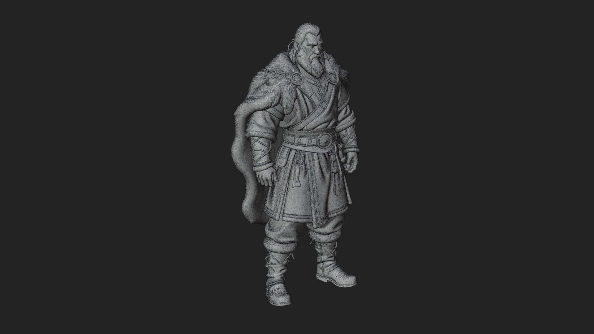 Viking Warrior Statue Design 5 3D Print Model 3D Model