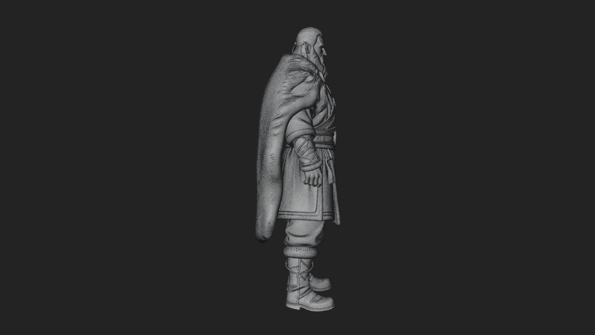 Viking Warrior Statue Design 5 3D Print Model 3D Model