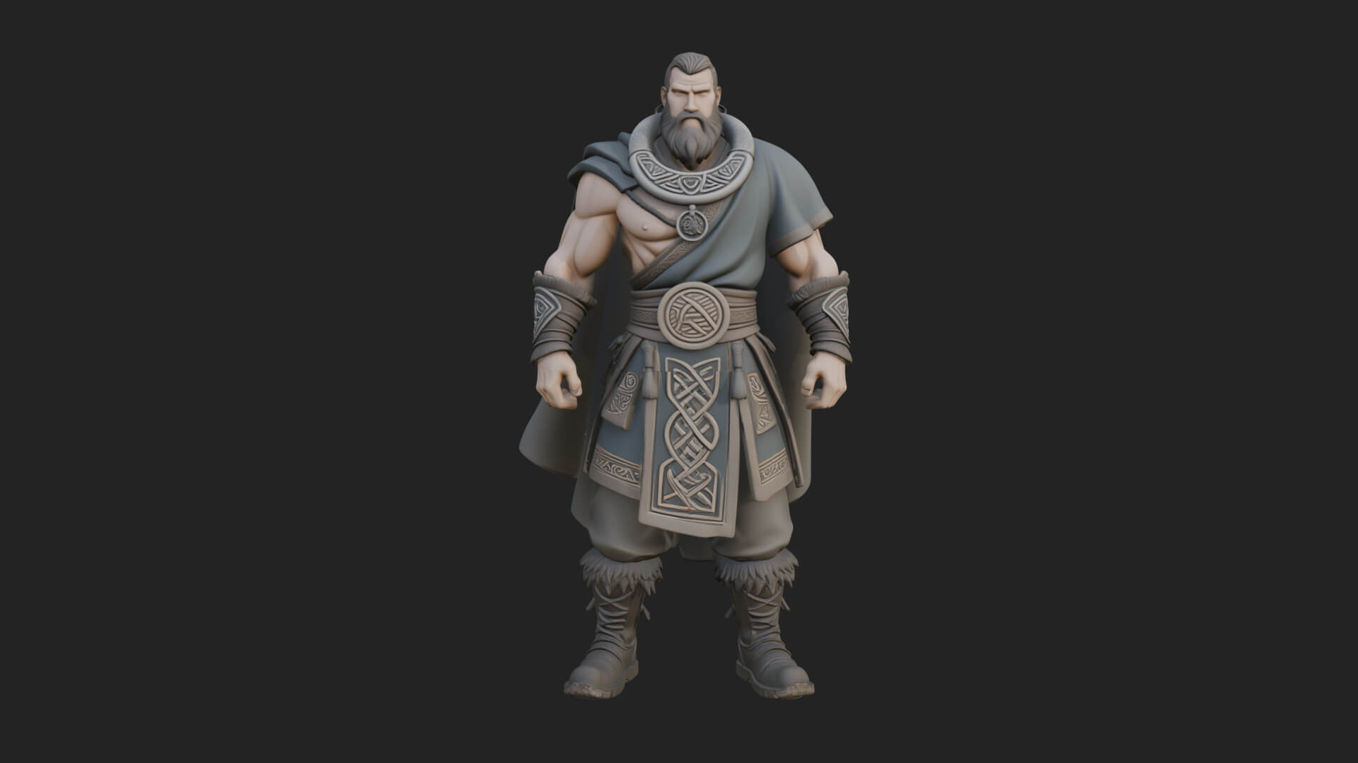 Viking Warrior Statue Design 6 3D Print Model 3D Model