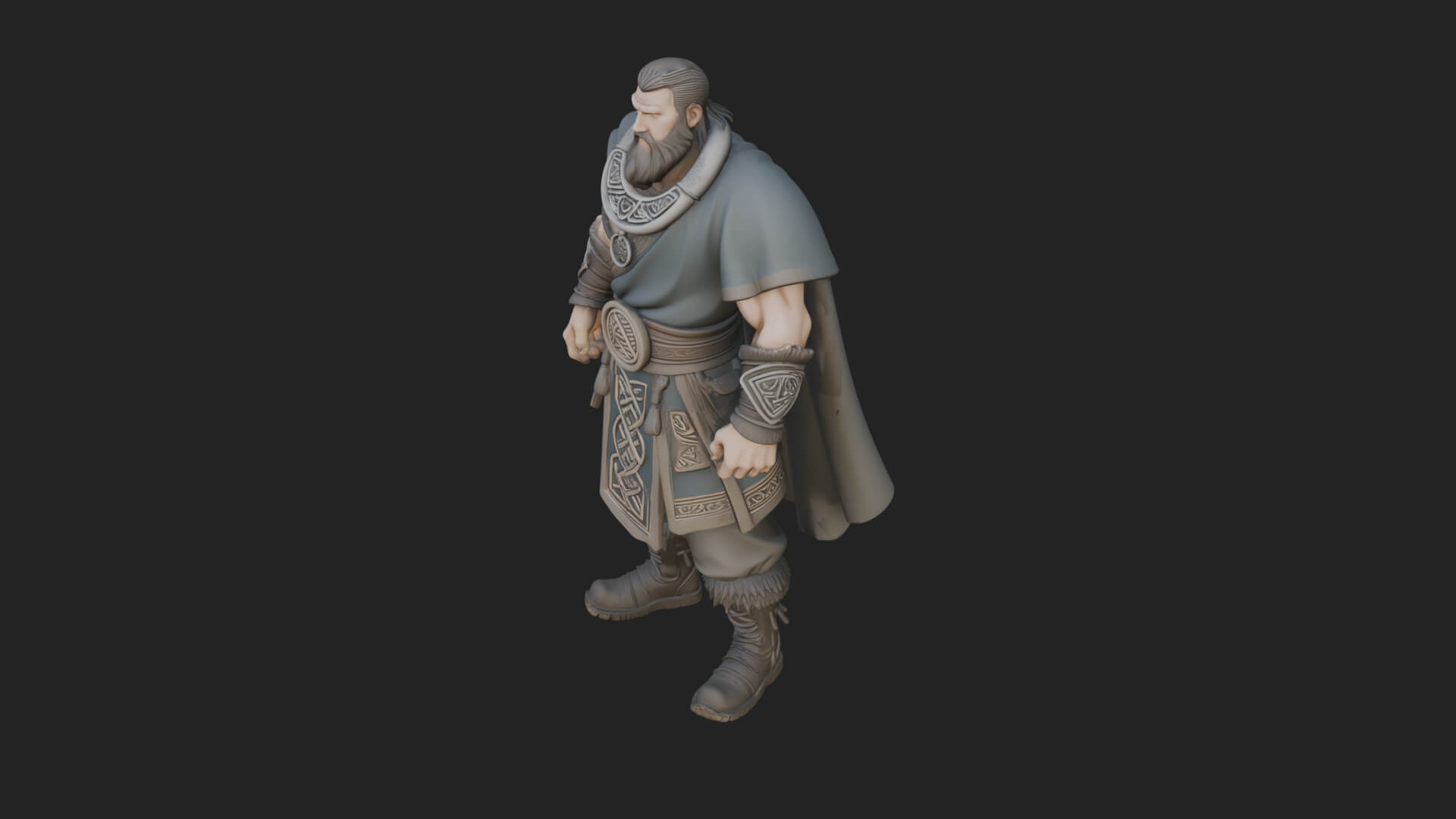 Viking Warrior Statue Design 6 3D Print Model 3D Model