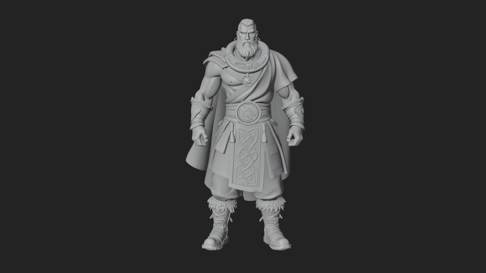 Viking Warrior Statue Design 6 3D Print Model 3D Model
