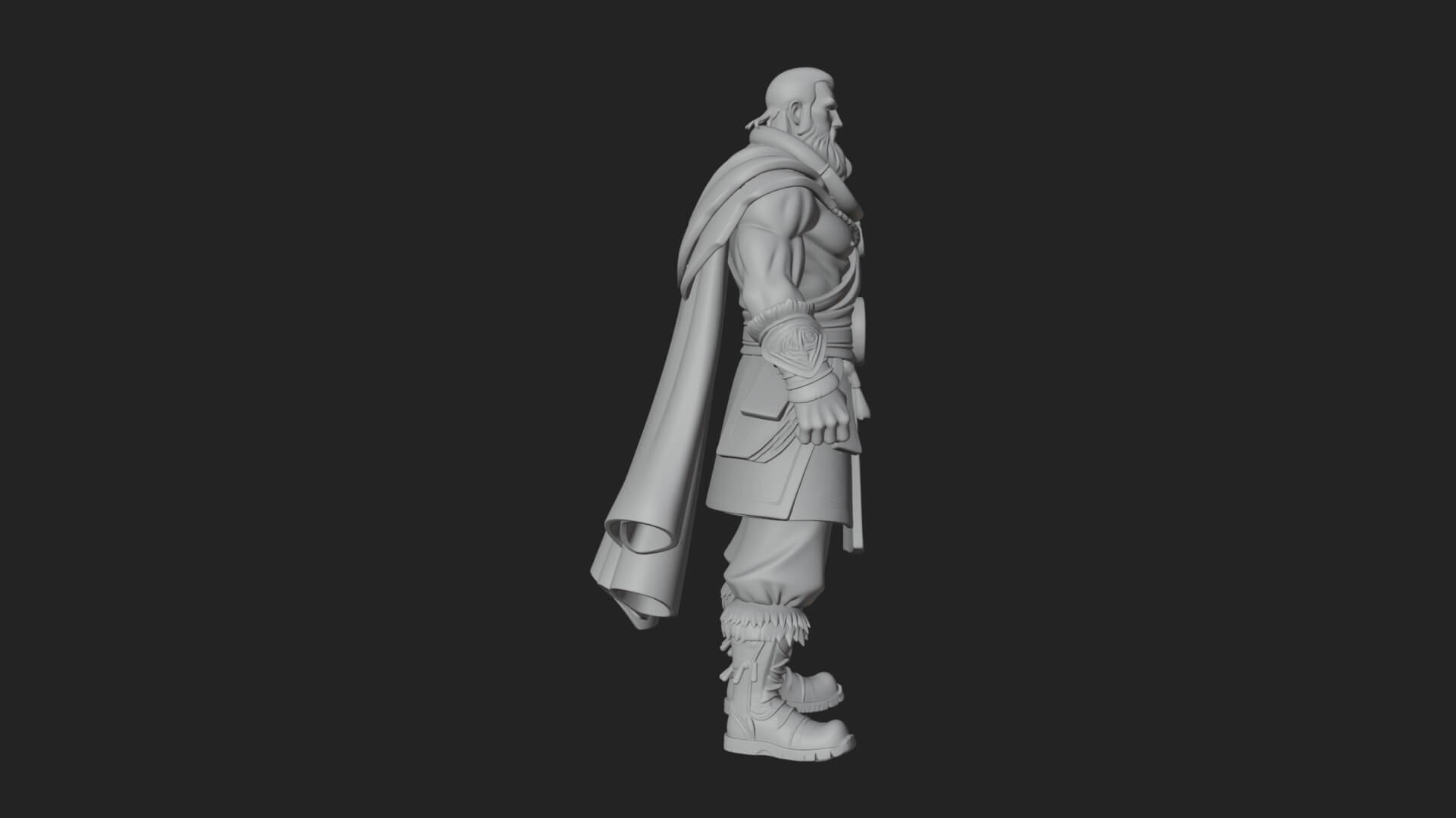 Viking Warrior Statue Design 6 3D Print Model 3D Model