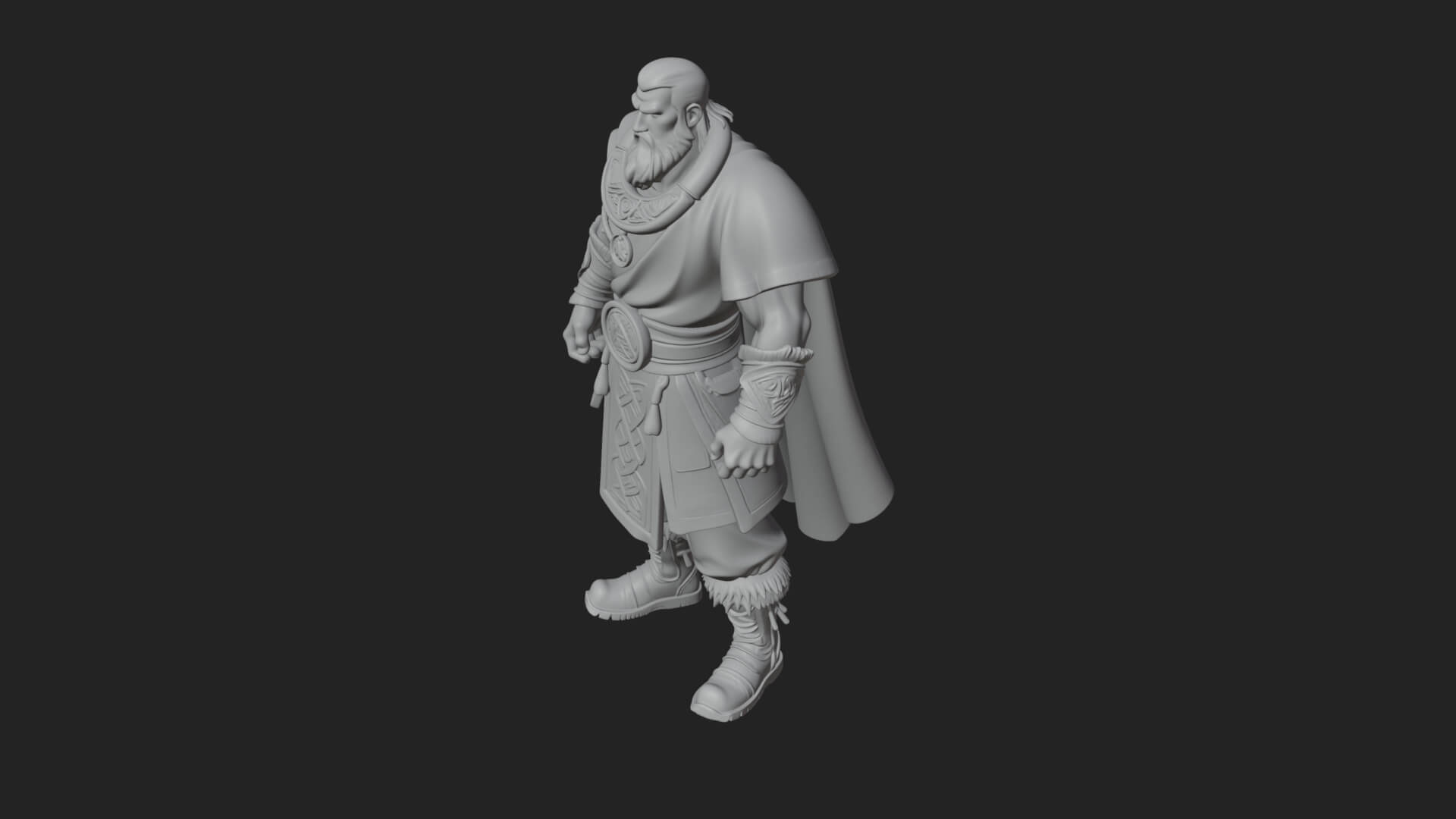 Viking Warrior Statue Design 6 3D Print Model 3D Model
