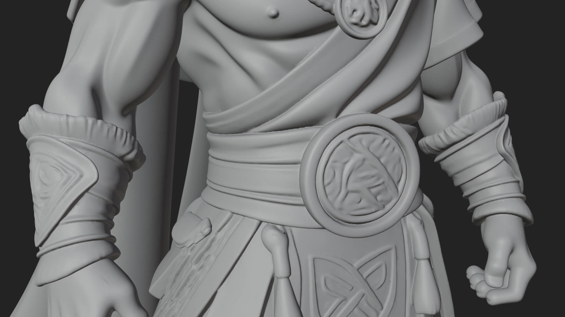 Viking Warrior Statue Design 6 3D Print Model 3D Model