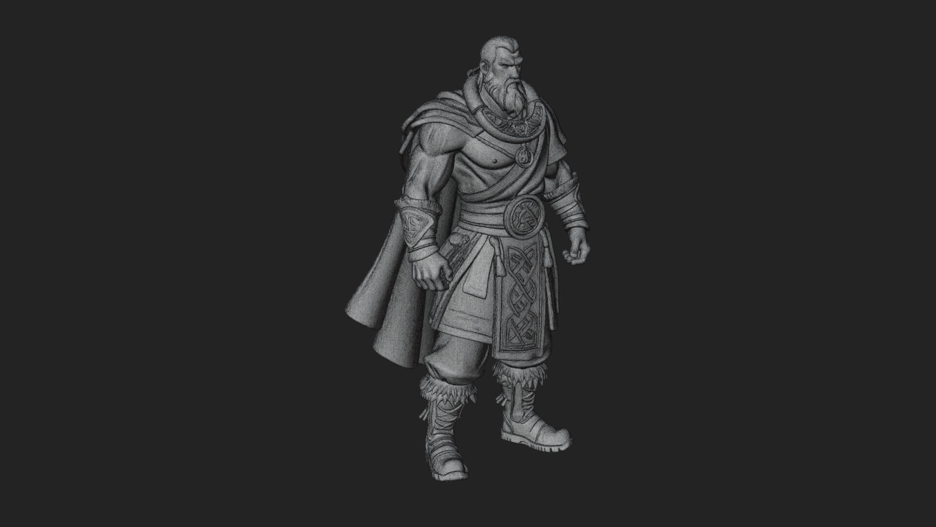 Viking Warrior Statue Design 6 3D Print Model 3D Model