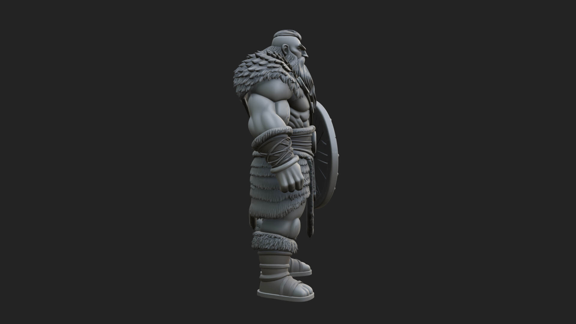 Viking Warrior Statue Design 7 3D Print Model 3D Model