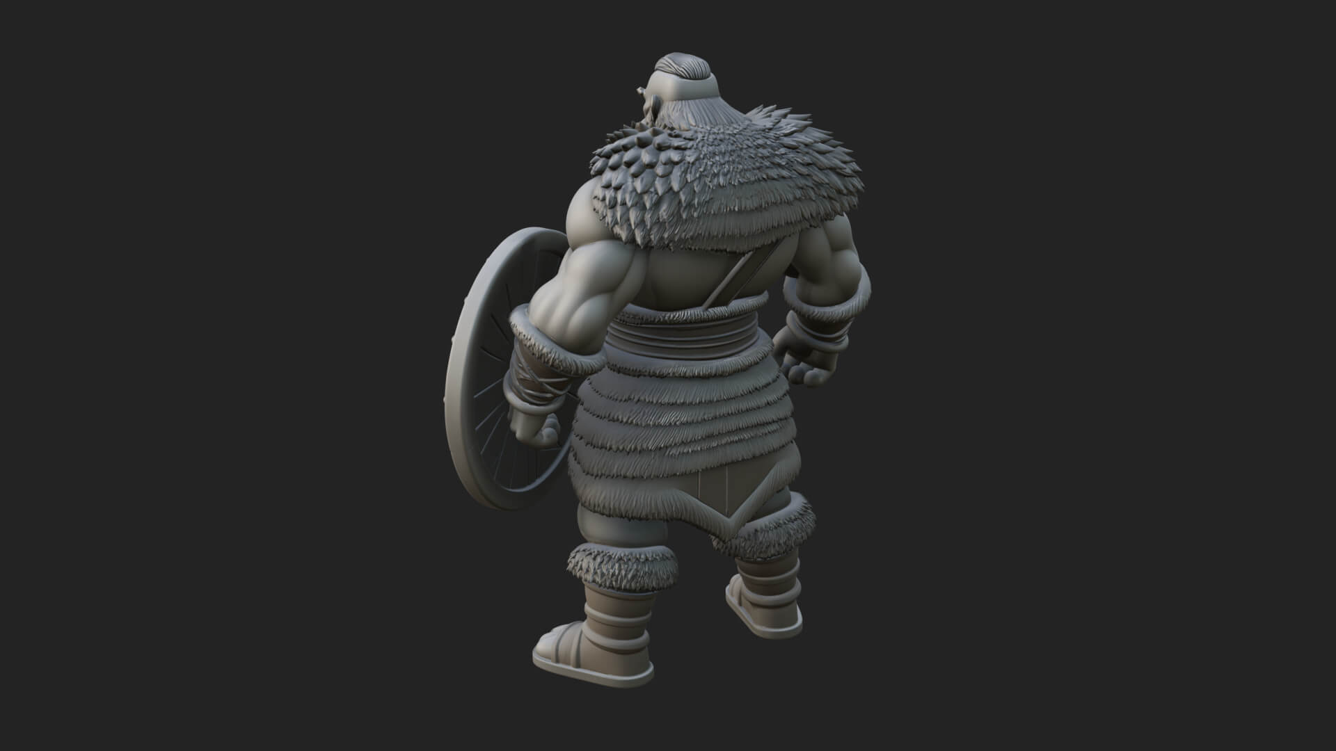 Viking Warrior Statue Design 7 3D Print Model 3D Model
