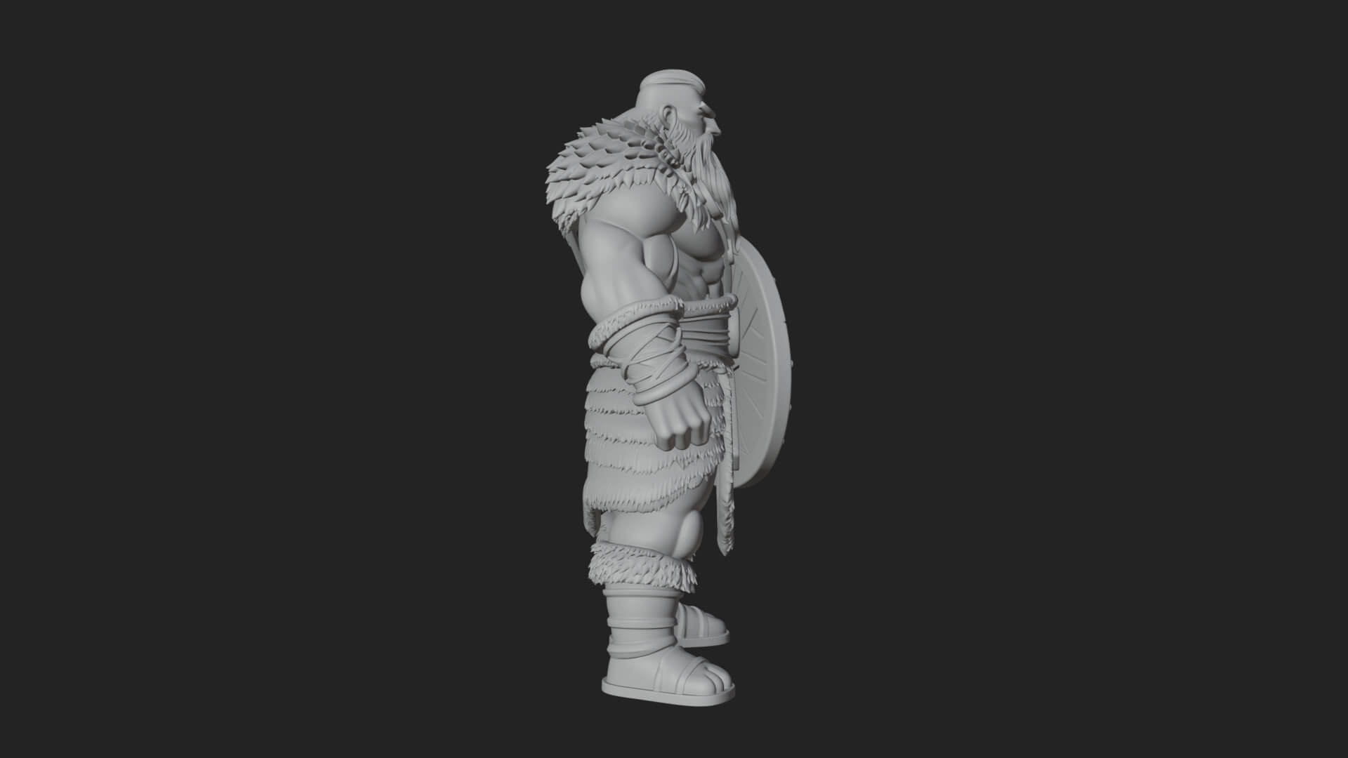 Viking Warrior Statue Design 7 3D Print Model 3D Model