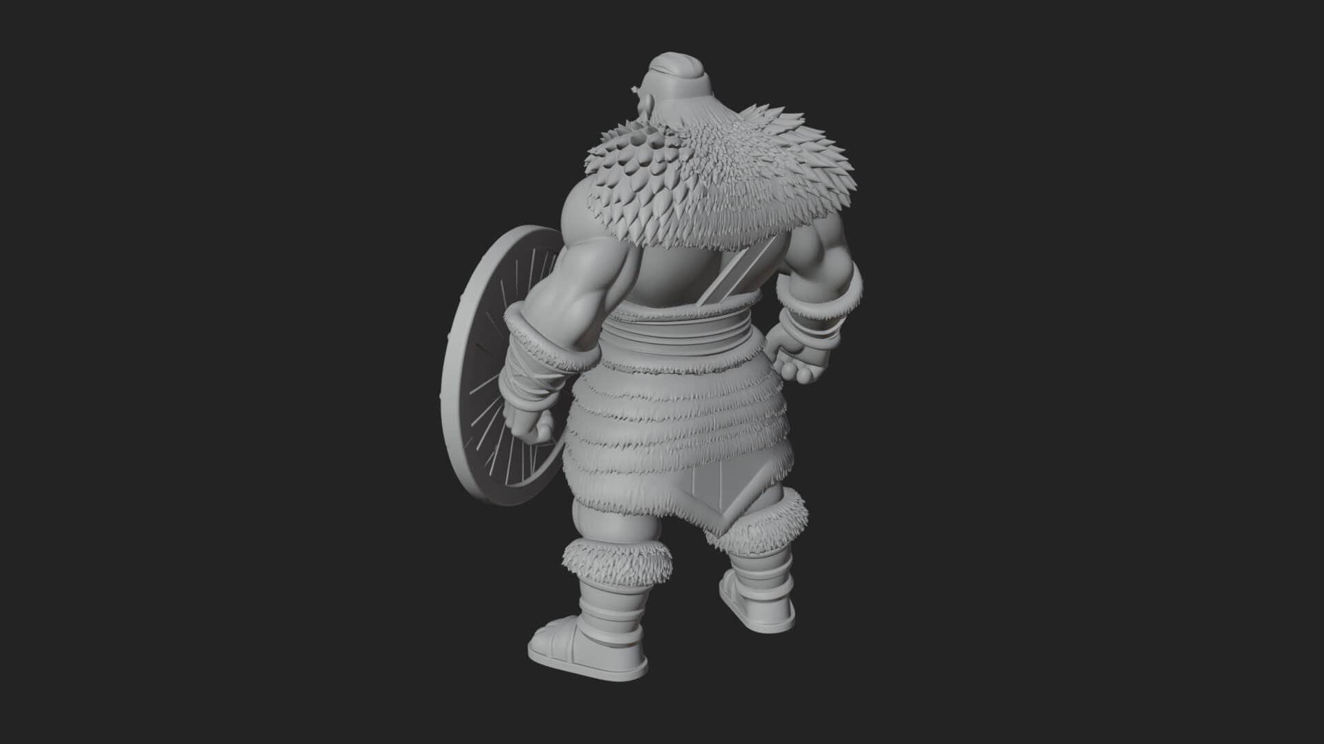 Viking Warrior Statue Design 7 3D Print Model 3D Model
