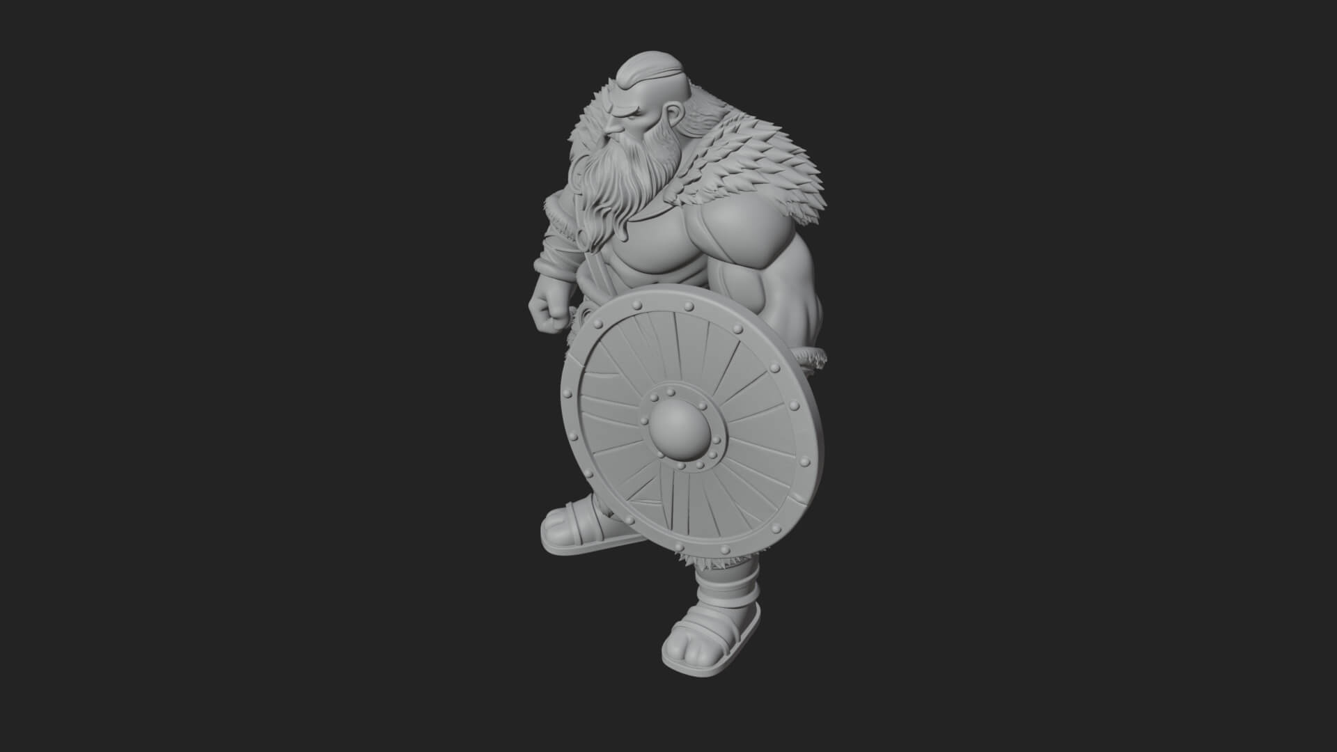 Viking Warrior Statue Design 7 3D Print Model 3D Model