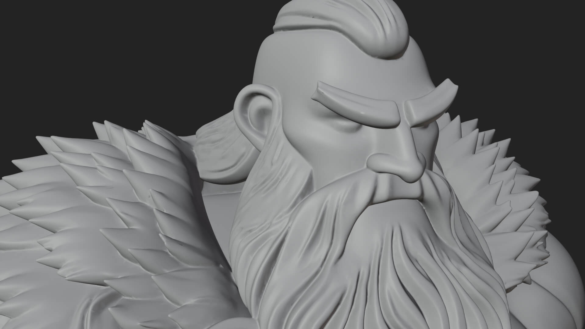 Viking Warrior Statue Design 7 3D Print Model 3D Model